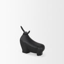 Radu Small Matte Black Metal Bull Decorative Object - Default Title