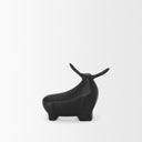 Radu Small Matte Black Metal Bull Decorative Object - Default Title