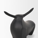 Radu Small Matte Black Metal Bull Decorative Object - Default Title