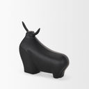 Radu Large Matte Black Metal Bull Decorative Object - Default Title