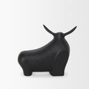 Radu Large Matte Black Metal Bull Decorative Object - Default Title