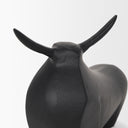 Radu Large Matte Black Metal Bull Decorative Object - Default Title