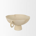 Radka Beige Textured Large Metal Decorative Bowl - Default Title