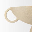 Radka Beige Textured Large Metal Decorative Bowl - Default Title