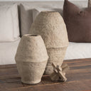 Rundal Small Beige Paper Mache Vase - Default Title