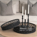Haute Large Matte Black Blown Glass Candlestick - Default Title
