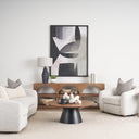 Bela Large Medium Brown Wood Arched Console Table - Default Title