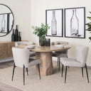 Hartt Dining Chair W Matte Black Metal Frame and Gray Fabric - Default Title
