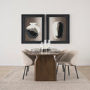 Shannon Dining Chair w Oatmeal Fabric Matte Black Metal - Default Title