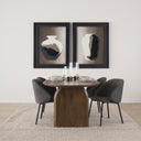 Shannon Dining Chair w Gray Fabric Matte Black Metal - Default Title