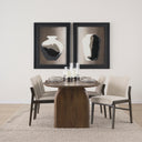 Isla Oval Dining Table wDark Brown Wood Top Arched Legs - Default Title