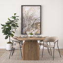 Carolyn Dining Chair w Oatmeal Fabric Matte Black Metal - Default Title