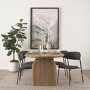 Corey Dining Chair w Gray Fabric Matte Black Metal - Default Title