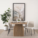 Eve Dining Chair w Cream Boucle Fabric Matte Black Metal - Default Title