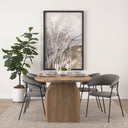 Carolyn Dining Chair w Gray Fabric Matte Black Metal - Default Title