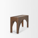 Laraya Dark Brown Wood Arched Console Table - Default Title