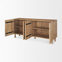 Heera Light Brown Diamond w Shelf Motif Sideboard - Default Title