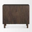 Heera Dark Brown Diamond Motif w Shelf Accent Cabinet - Default Title