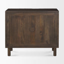 Heera Dark Brown Diamond Motif w Shelf Accent Cabinet - Default Title