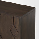 Heera Dark Brown Diamond Motif w Shelf Accent Cabinet - Default Title