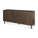Heera Dark Brown Diamond Motif w Shelf Sideboard - Default Title