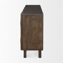 Heera Dark Brown Diamond Motif w Shelf Sideboard - Default Title