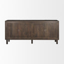 Heera Dark Brown Diamond Motif w Shelf Sideboard - Default Title