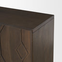 Heera Dark Brown Diamond Motif w Shelf Sideboard - Default Title