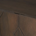 Heera Dark Brown Diamond Motif w Shelf Sideboard - Default Title