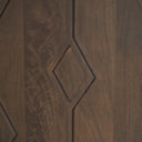 Heera Dark Brown Diamond Motif w Shelf Sideboard - Default Title
