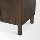 Heera Dark Brown Diamond Motif w Shelf Sideboard - Default Title