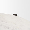Bianca Dark Brown Wood w Marble Round Top Coffee Table - Default Title