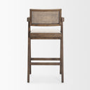 Indie Medium Brown Wood w Cane Bar Stool - Default Title