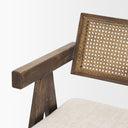 Indie Medium Brown Wood w Cane Bar Stool - Default Title