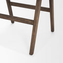 Indie Medium Brown Wood w Cane Bar Stool - Default Title