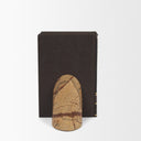 Rahima Brown Forest Marble Angled Bookends - Default Title