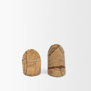 Rahima Brown Forest Marble Angled Bookends - Default Title