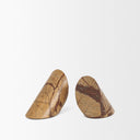 Rahima Brown Forest Marble Angled Bookends - Default Title