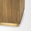 Satima Black Marble w Gold Metal Square Fluted Accent Table - Default Title