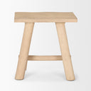 Sekou Light Brown Short Wooden Craftsman Stool - Default Title