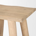 Sekou Light Brown Short Wooden Craftsman Stool - Default Title