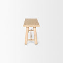 Sekou Light Brown Wooden Craftsman Bench - Default Title