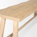 Sekou Light Brown Wooden Craftsman Bench - Default Title
