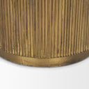 Satima White Marble w Gold Metal Round Fluted Accent Table - Default Title