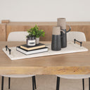 Alfred 35L x 16W Natural Wooden Herringbone Rectangular Tray - Default Title