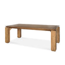 Sapphira Brown Wood Tapered Top Rectangular Dining Table - Default Title