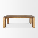 Sapphira Brown Wood Tapered Top Rectangular Dining Table - Default Title