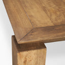 Sapphira Brown Wood Tapered Top Rectangular Dining Table - Default Title