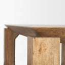 Sapphira Brown Wood Tapered Top Rectangular Dining Table - Default Title