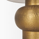 Salaah Antique Gold Brushed Metal w Cream Shade Table Lamp - Default Title